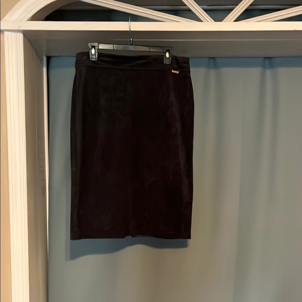 Calvin Klein Dark Grey Pencil Midi Skirt for Work